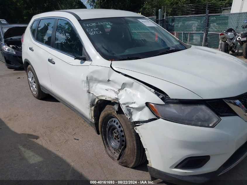 2016 Nissan Rogue S VIN: KNMAT2MV5GP613312 Lot: 40161693