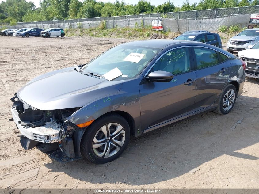 2018 Honda Civic Lx VIN: 19XFC2F54JE044155 Lot: 40161963