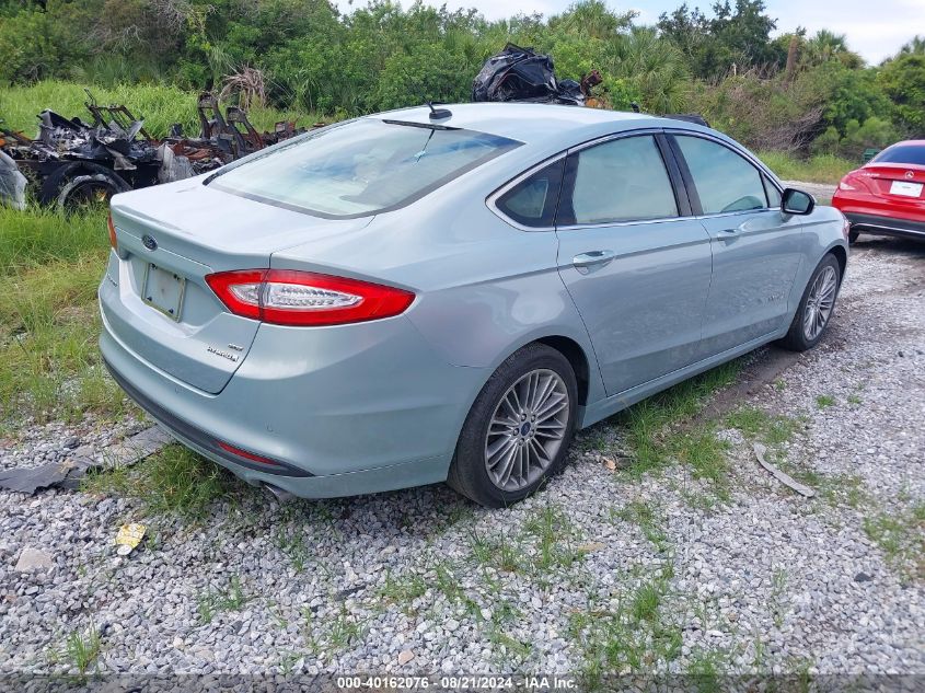 2014 Ford Fusion Hybrid Se Hybrid VIN: 3FA6P0LUXER118784 Lot: 40162076