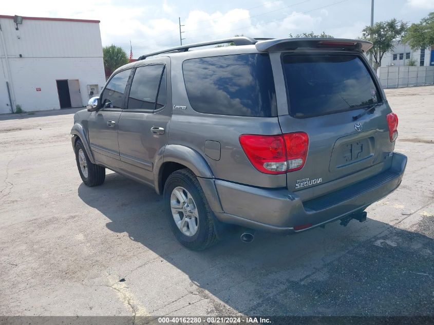 2007 Toyota Sequoia Limited V8 VIN: 5TDZT38A07S284332 Lot: 40162280