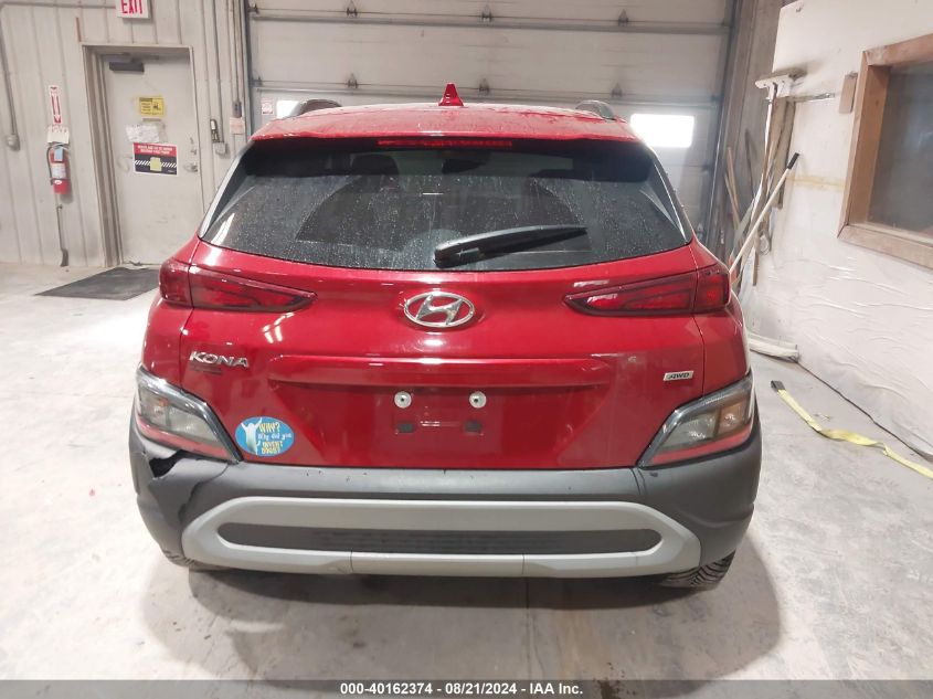 2022 Hyundai Kona Sel VIN: KM8K6CAB5NU808509 Lot: 40162374