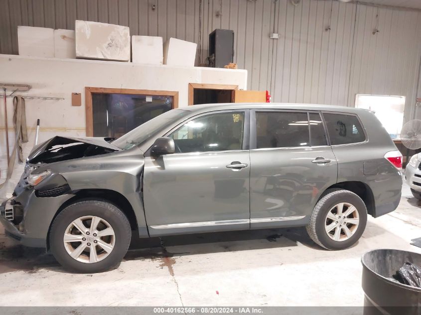 2012 Toyota Highlander Base V6 VIN: 5TDBK3EH9CS162875 Lot: 40162566