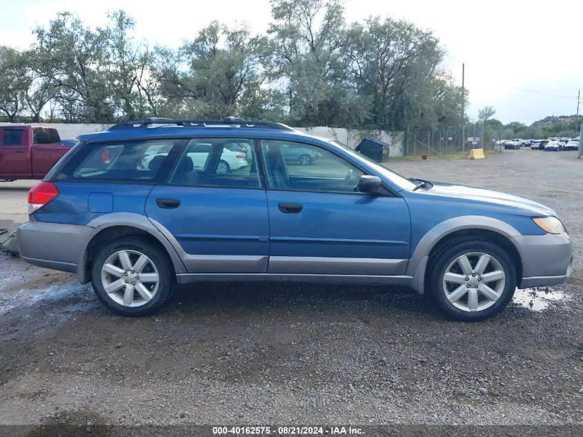 2008 Subaru Outback 2.5I/2.5I L.l. Bean Edition VIN: 4S4BP61C087314195 Lot: 40162575