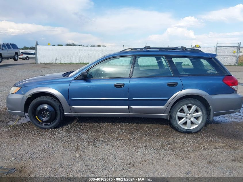 2008 Subaru Outback 2.5I/2.5I L.l. Bean Edition VIN: 4S4BP61C087314195 Lot: 40162575