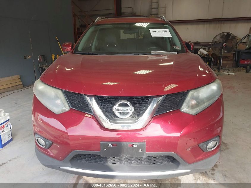 2016 Nissan Rogue Sl VIN: 5N1AT2MT0GC798581 Lot: 40162650