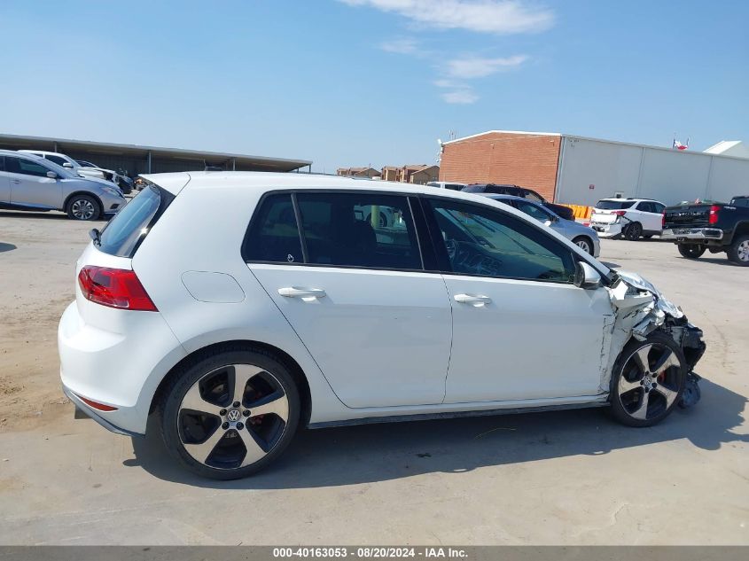 2015 Volkswagen Golf Gti 2.0T Se 4-Door VIN: 3VW5T7AU2FM046021 Lot: 40163053