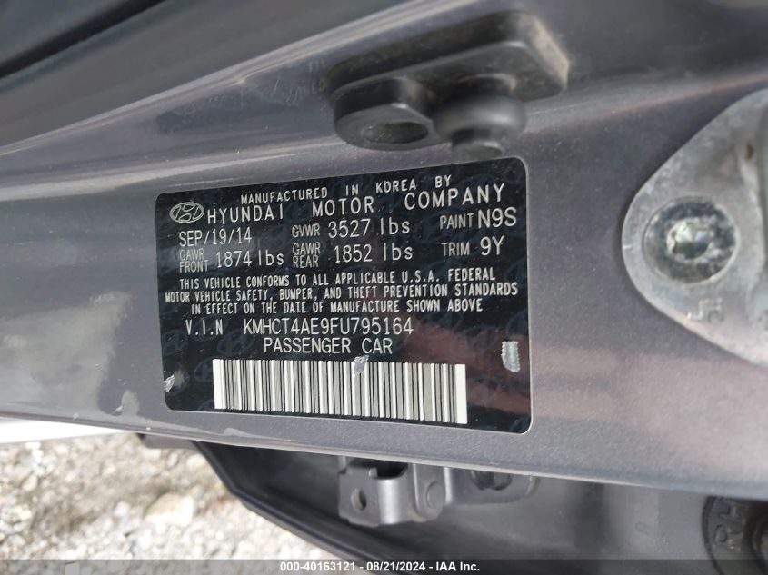 KMHCT4AE9FU795164 2015 Hyundai Accent Gls