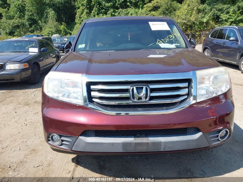 2012 Honda Pilot Ex-L VIN: 5FNYF4H51CB070346 Lot: 40163197