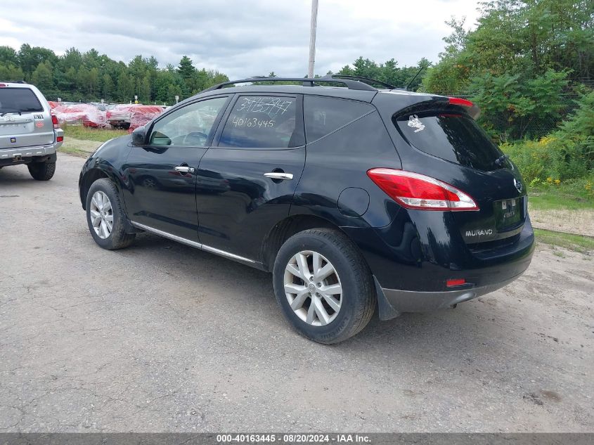 2012 Nissan Murano Sl VIN: JN8AZ1MW3CW234962 Lot: 40163445