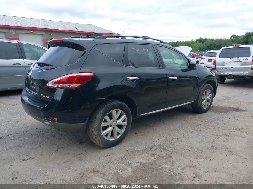 2012 Nissan Murano Sl VIN: JN8AZ1MW3CW234962 Lot: 40163445