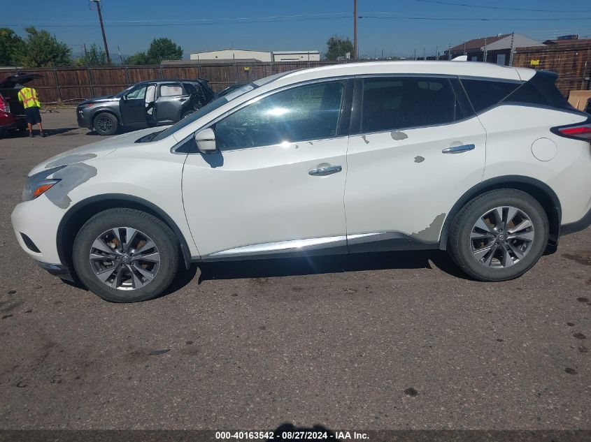 2017 Nissan Murano Sl VIN: 5N1AZ2MH4HN176923 Lot: 40163542