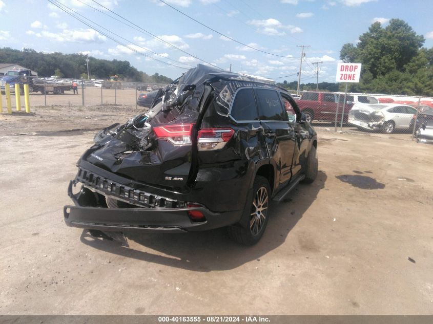 2018 TOYOTA HIGHLANDER SE - 5TDJZRFHXJS896284