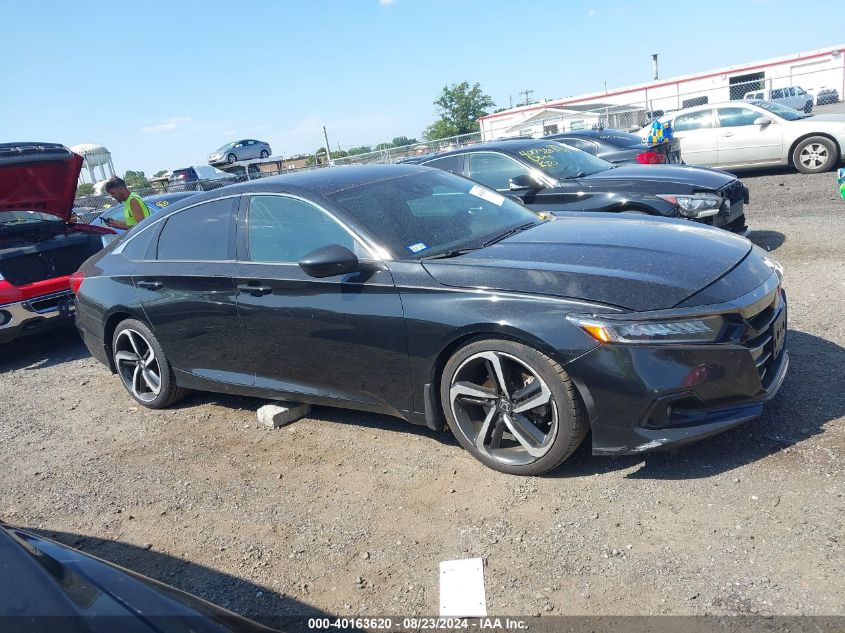 2021 Honda Accord Sport VIN: 1HGCV1F3XMA032784 Lot: 40163620