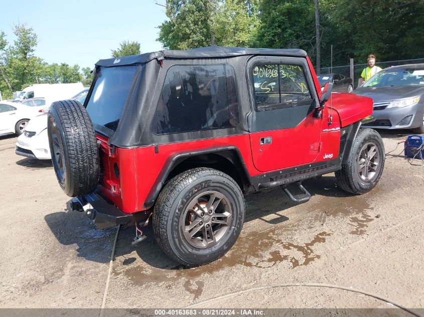 1999 Jeep Wrangler Se VIN: 1J4FY29P5XP476349 Lot: 40163683