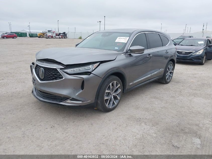 2022 Acura Mdx Technology Package VIN: 5J8YD9H44NL004739 Lot: 40163932