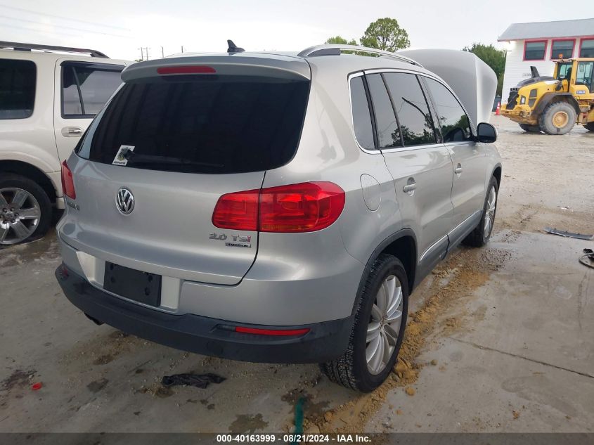 2012 Volkswagen Tiguan Se VIN: WVGBV7AX0CW593693 Lot: 40163999