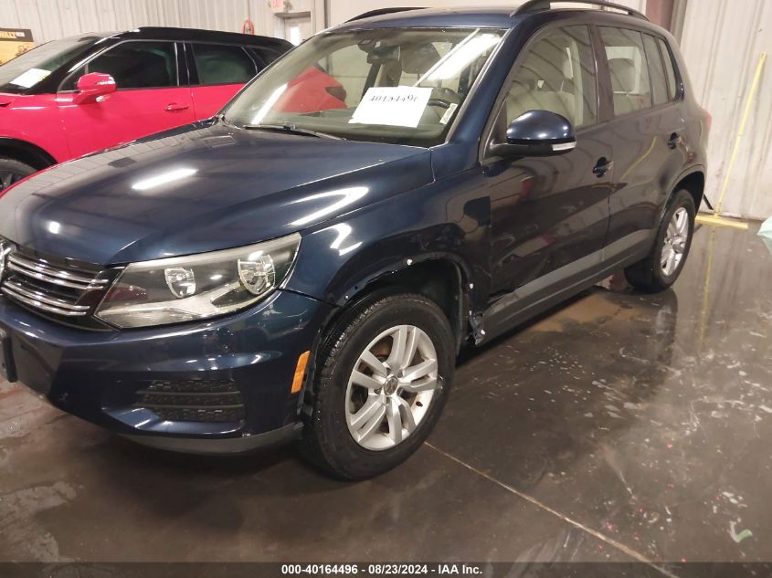 2016 Volkswagen Tiguan S VIN: WVGAV7AXXGW601414 Lot: 40164496