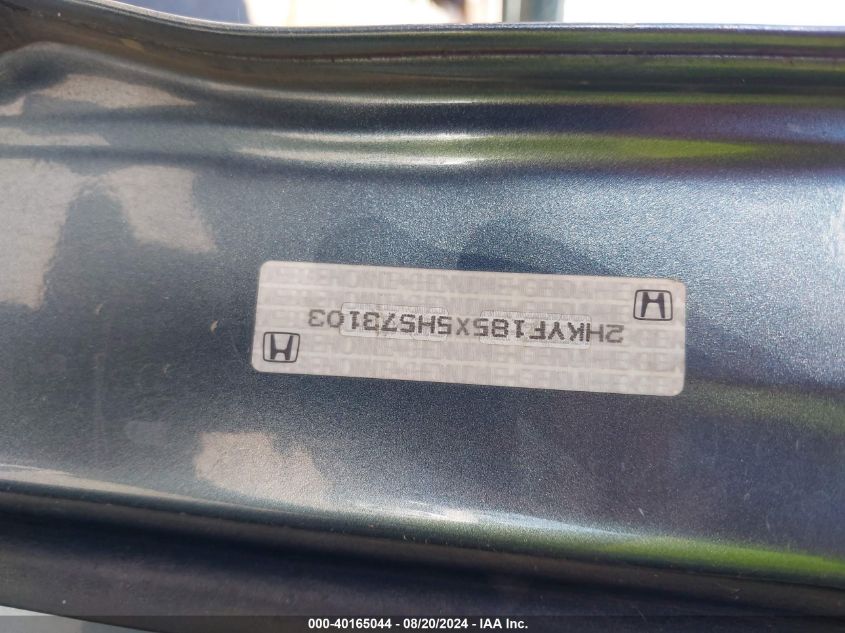 2005 Honda Pilot Ex-L VIN: 2HKYF185X5H573103 Lot: 40165044