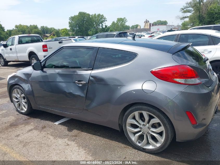 2013 Hyundai Veloster Base W/Black VIN: KMHTC6AD0DU158907 Lot: 40165087