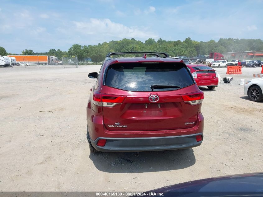 2017 Toyota Highlander Se VIN: 5TDJZRFH6HS471722 Lot: 40165130