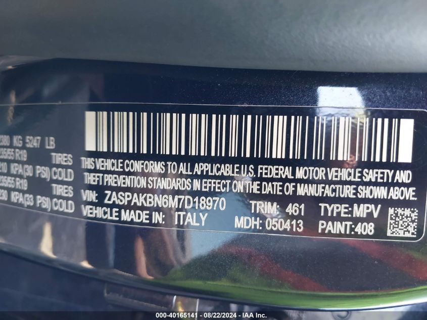 VIN ZASPAKBN6M7D18970 2021 ALFA ROMEO STELVIO TI AWD