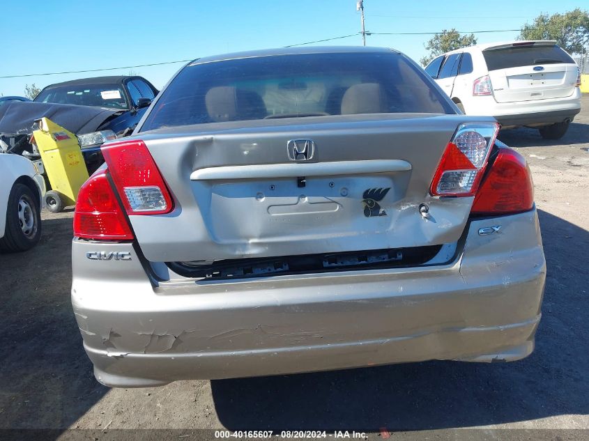 2004 Honda Civic Lx VIN: 2HGES16584H620882 Lot: 40165607