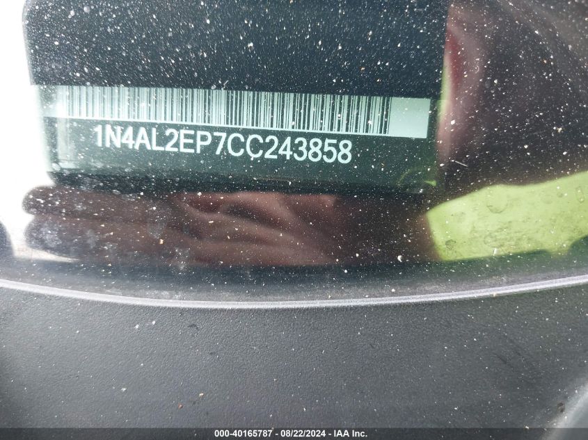 2012 Nissan Altima 2.5 S VIN: 1N4AL2EP7CC243858 Lot: 40165787