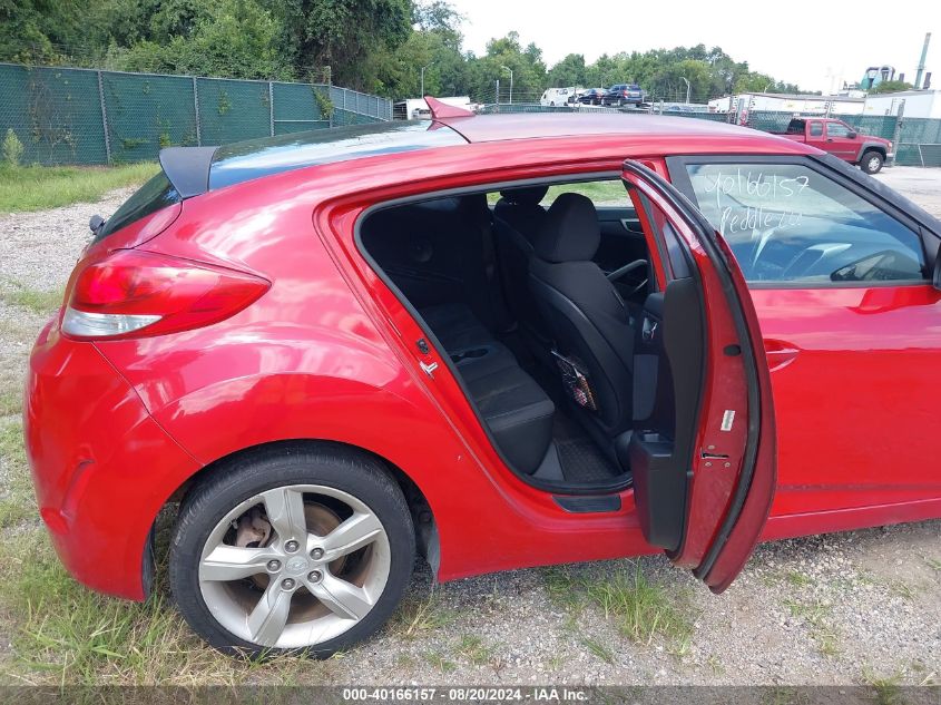 2014 Hyundai Veloster Base W/Black VIN: KMHTC6AD9EU212965 Lot: 40166157