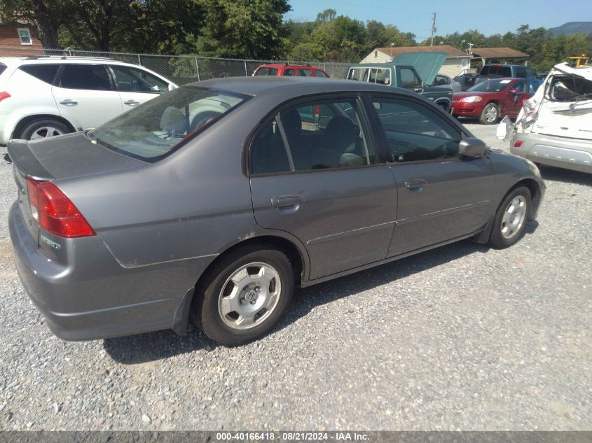 2004 Honda Civic Hybrid VIN: JHMES95694S013453 Lot: 40166418