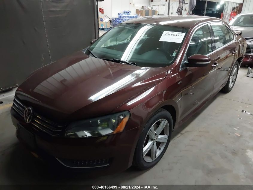 2014 Volkswagen Passat S VIN: 1VWAT7A33EC025734 Lot: 40166499