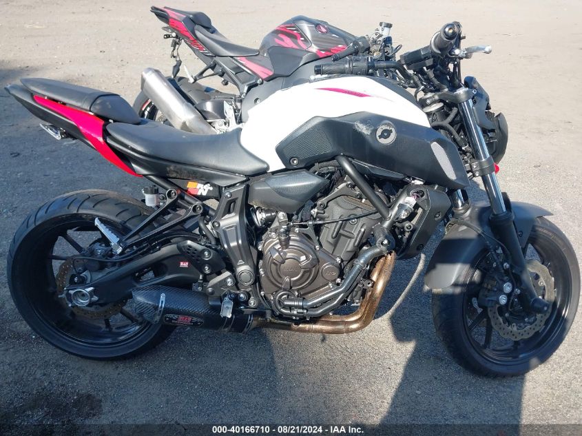 2018 Yamaha Mt07 VIN: JYARM27E4JA000518 Lot: 40166710