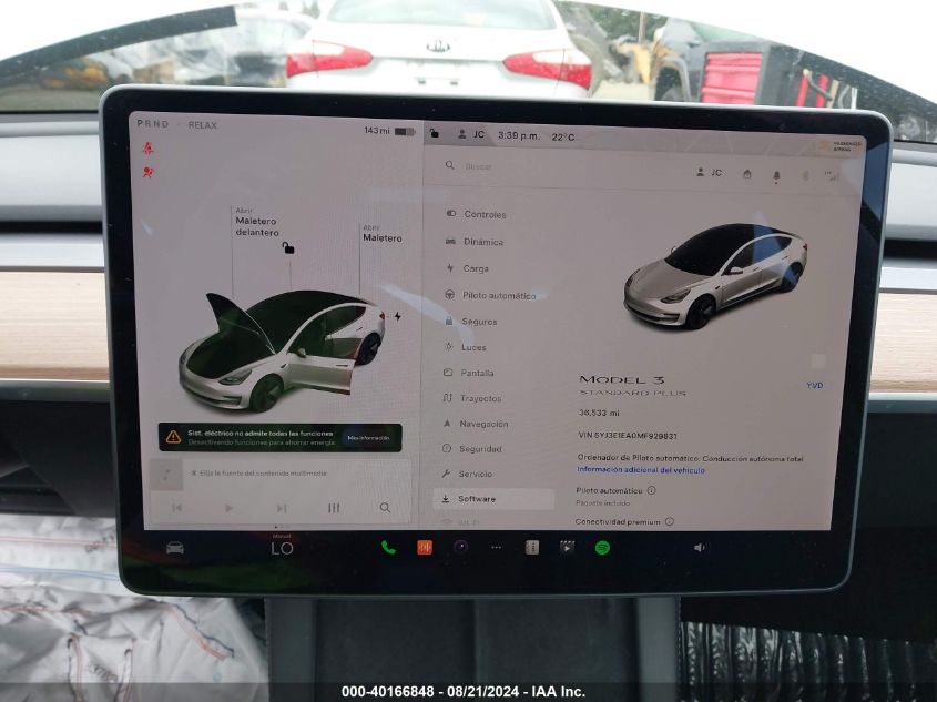 5YJ3E1EA0MF929831 2021 TESLA MODEL 3 - Image 18