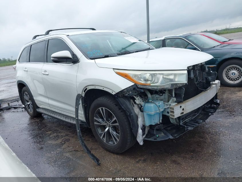 2016 Toyota Highlander Xle V6 VIN: 5TDKKRFHXGS159426 Lot: 40167006