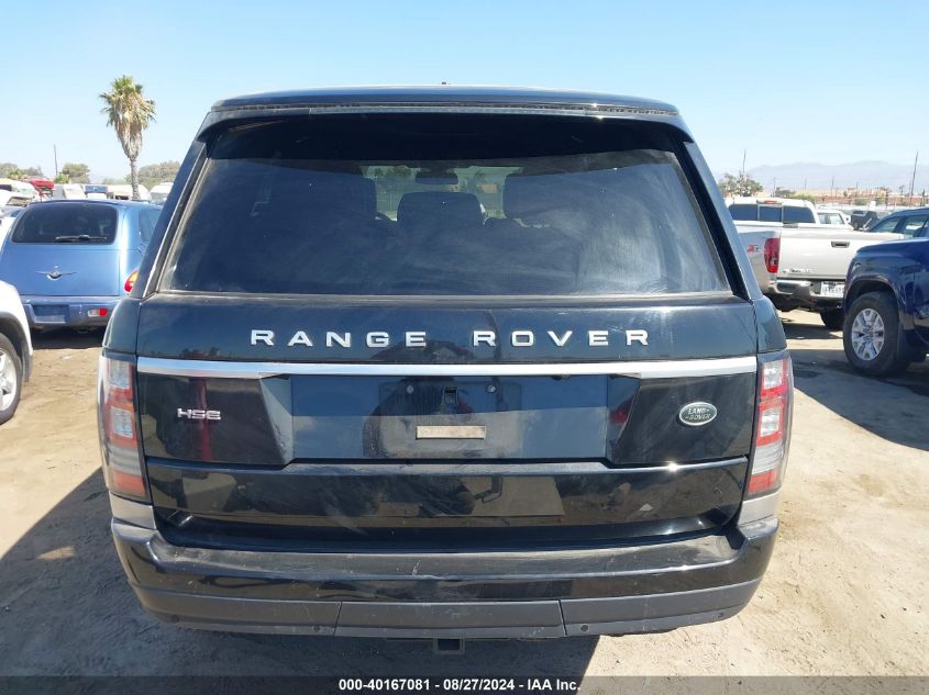 2014 Land Rover Range Rover 3.0L V6 Supercharged Hse VIN: SALGS2WF5EA182952 Lot: 40167081