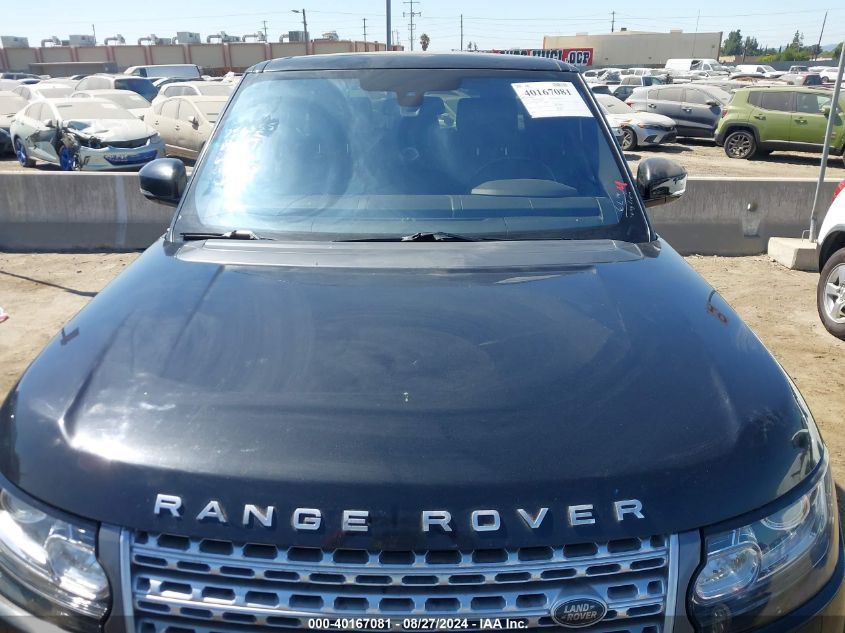 2014 Land Rover Range Rover 3.0L V6 Supercharged Hse VIN: SALGS2WF5EA182952 Lot: 40167081