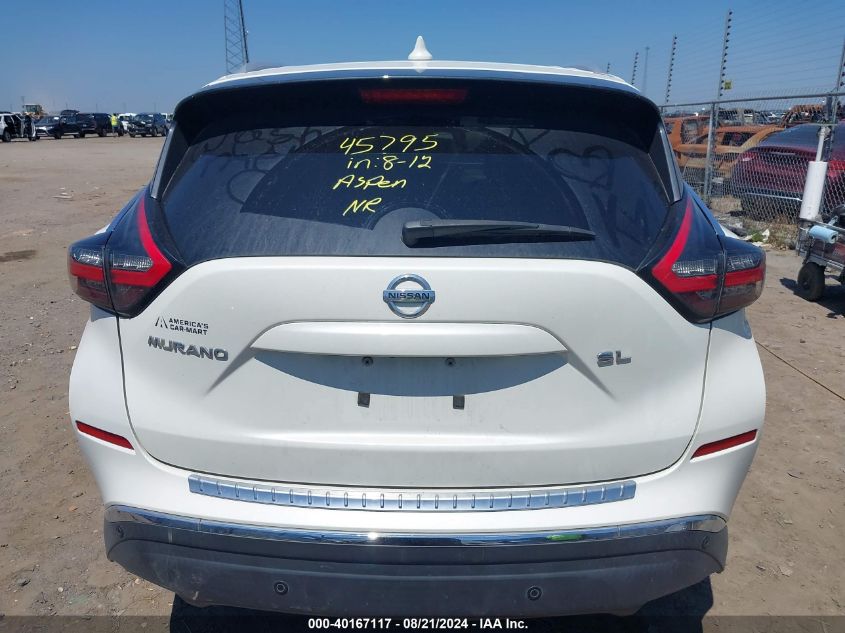 2019 Nissan Murano Sl VIN: 5N1AZ2MJXKN160526 Lot: 40167117