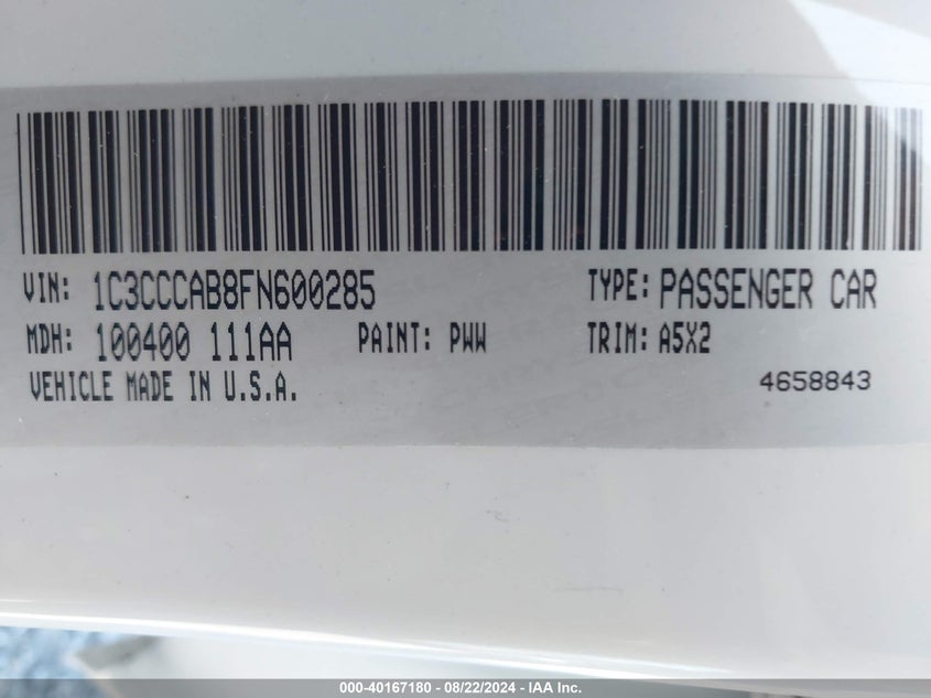 2015 CHRYSLER 200 LIMITED - 1C3CCCAB8FN600285