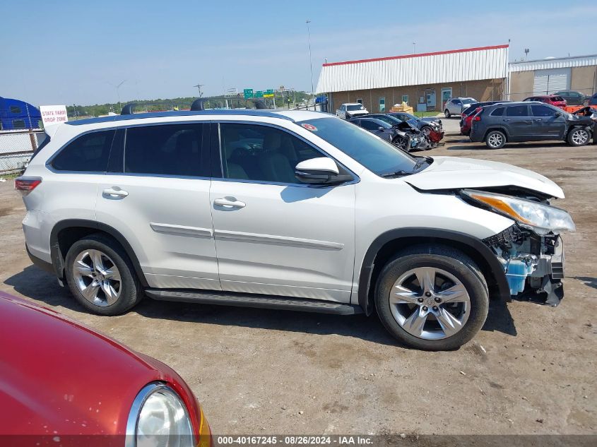 2015 TOYOTA HIGHLANDER LIMITED V6 - 5TDDKRFH0FS077583