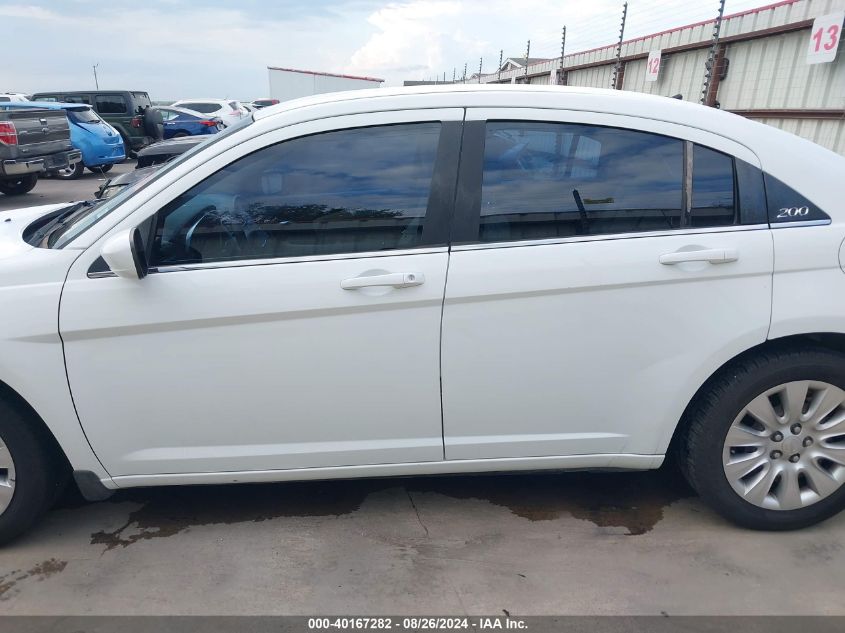 2013 Chrysler 200 Lx VIN: 1C3CCBAB3DN686211 Lot: 40167282