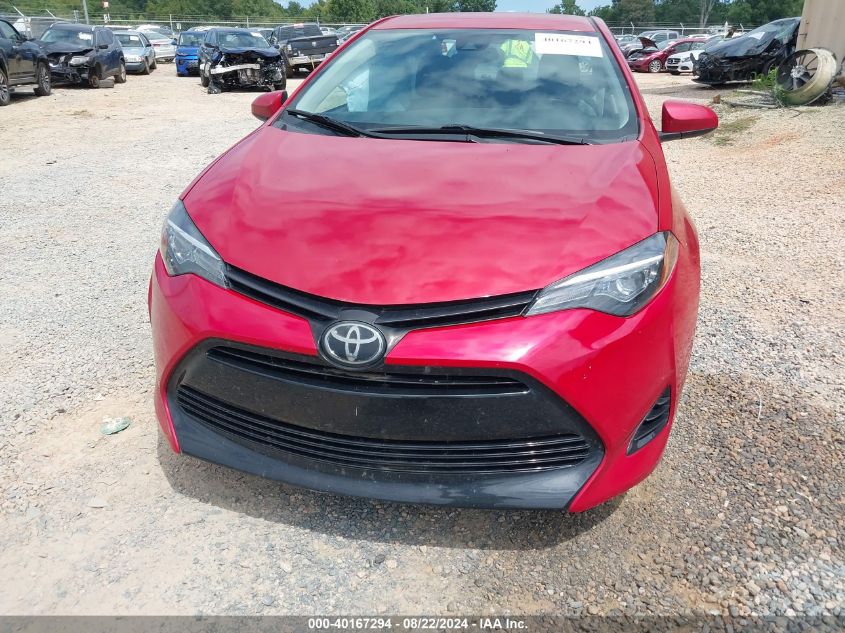 2019 Toyota Corolla Le VIN: 5YFBURHE9KP862708 Lot: 40167294