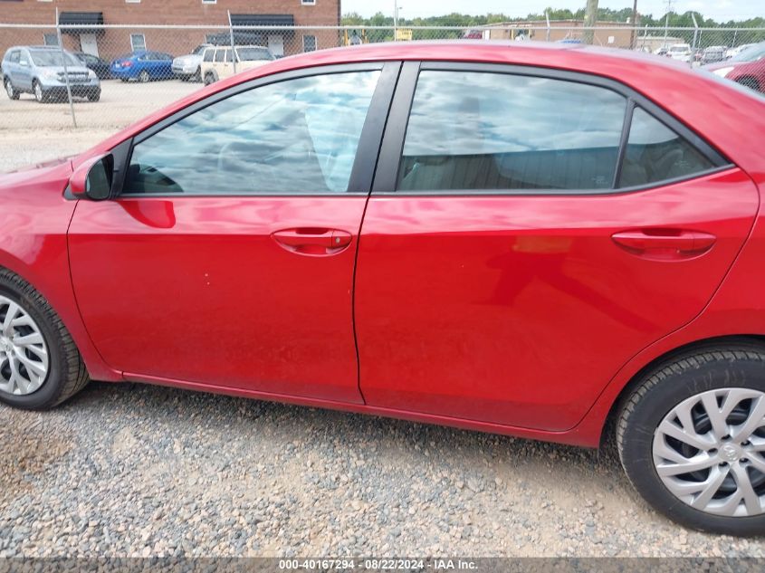 2019 Toyota Corolla Le VIN: 5YFBURHE9KP862708 Lot: 40167294