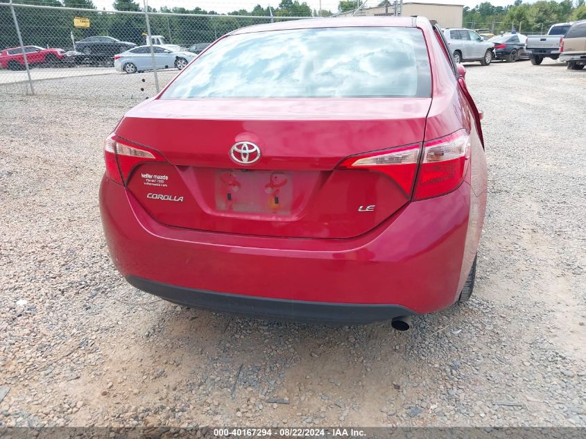 2019 Toyota Corolla Le VIN: 5YFBURHE9KP862708 Lot: 40167294