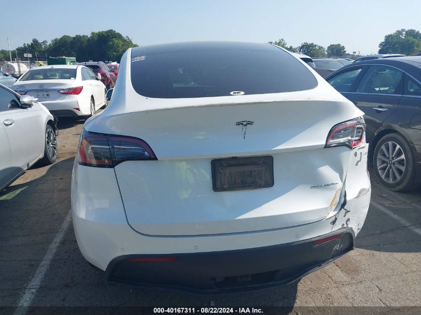 2022 Tesla Model Y Long Range Dual Motor All-Wheel Drive VIN: 7SAYGDEE4NF380482 Lot: 40167311