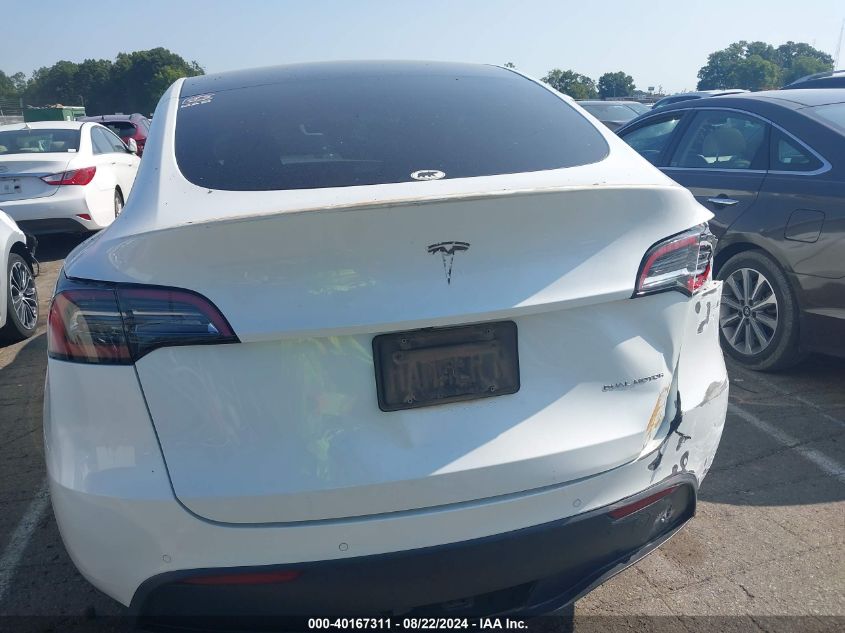 2022 Tesla Model Y Long Range Dual Motor All-Wheel Drive VIN: 7SAYGDEE4NF380482 Lot: 40167311