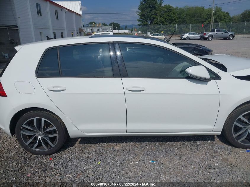 2015 Volkswagen Golf Tsi Se 4-Door VIN: 3VW217AU7FM076351 Lot: 40167346