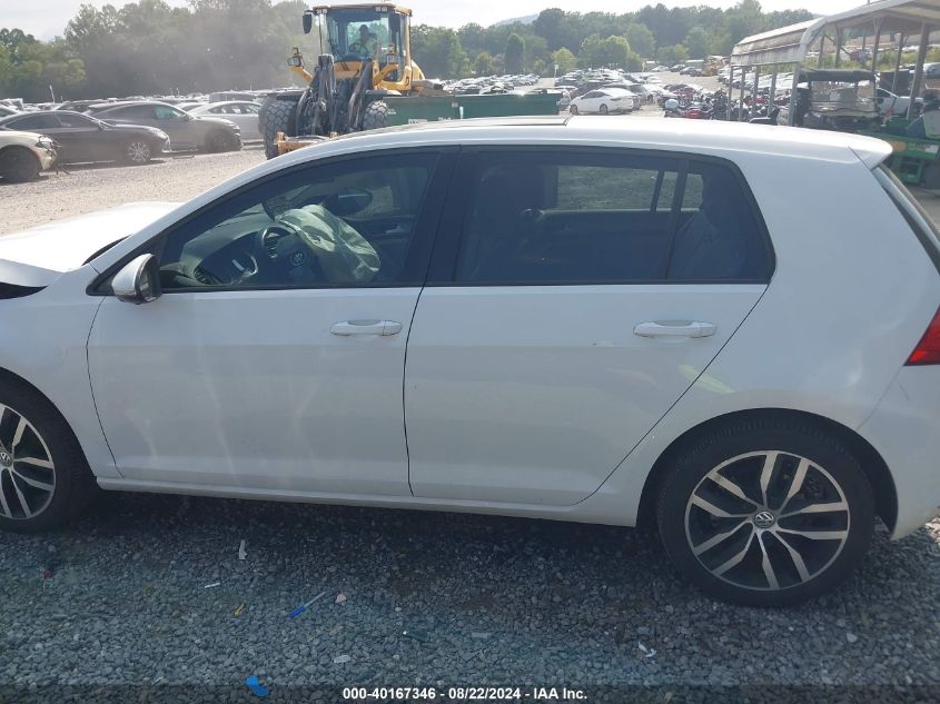 2015 Volkswagen Golf Tsi Se 4-Door VIN: 3VW217AU7FM076351 Lot: 40167346