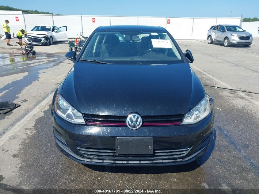 2016 Volkswagen Golf Tsi S 4-Door VIN: 3VW217AU7GM042119 Lot: 40167781