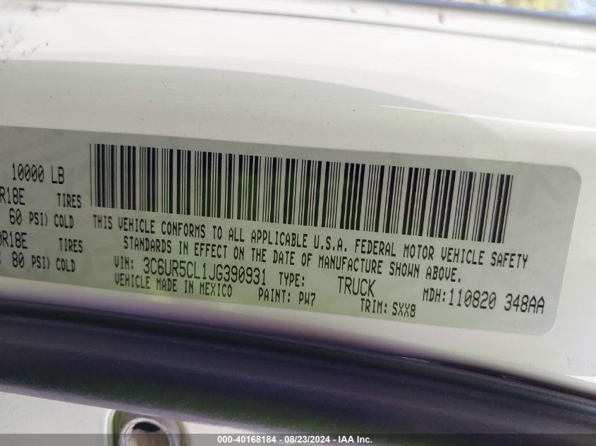 2018 RAM 2500 TRADESMAN  4X4 6'4 BOX - 3C6UR5CL1JG390931