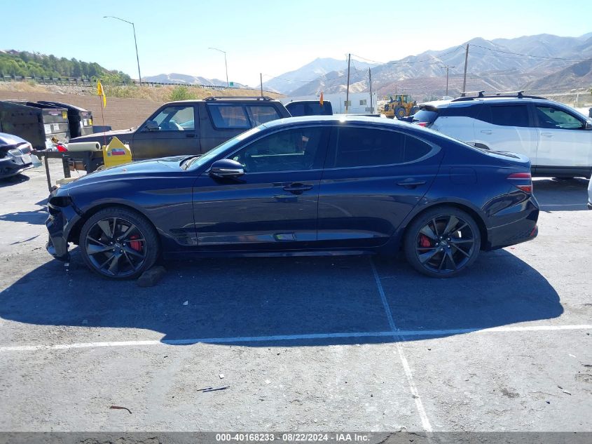 2023 Genesis G70 3.3T Rwd VIN: KMTG54TE6PU108951 Lot: 40168233