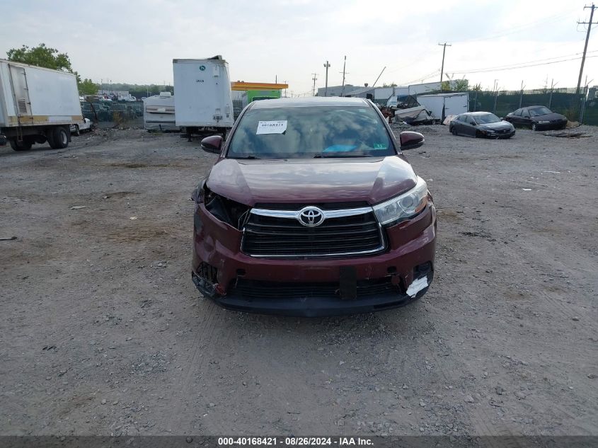 2016 Toyota Highlander Le V6 VIN: 5TDBKRFH6GS329362 Lot: 40168421